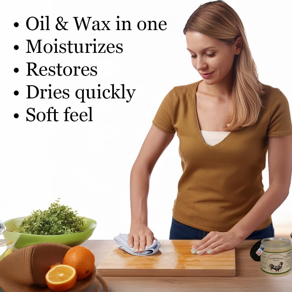 Cutting Board Gel - Wax and Mineral Oil Treatment in One - with Food Grade Mineral Oil & Beeswax-Butcher Block Conditioner, Cutting Board Wax & Charcuterie Board Wax, Citrus Scent.-USA Made* (8 fl.oz)