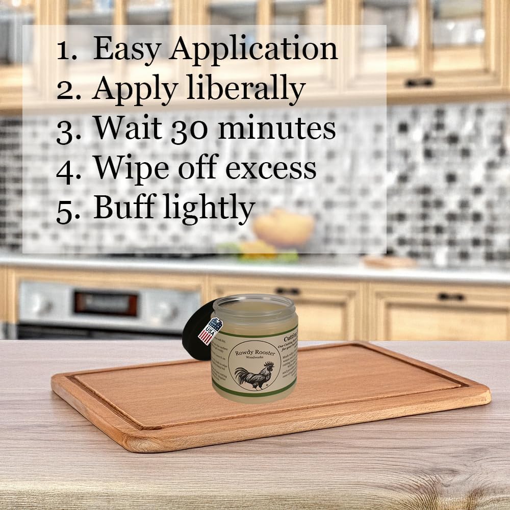 Cutting Board Gel - Wax and Mineral Oil Treatment in One - with Food Grade Mineral Oil & Beeswax-Butcher Block Conditioner, Cutting Board Wax & Charcuterie Board Wax, Citrus Scent.-USA Made* (8 fl.oz)