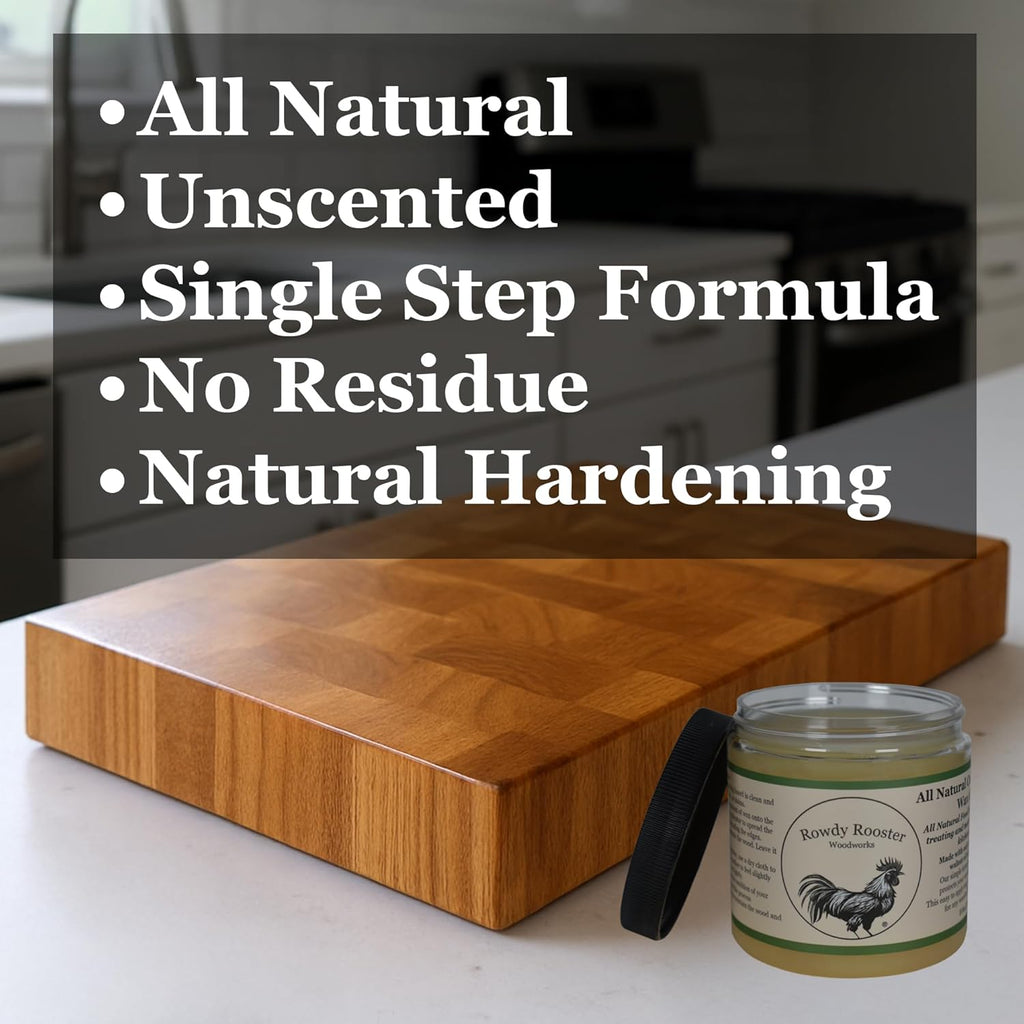 Refined Walnut Oil & Beeswax - All Natural Unscented Cutting Board Oil & Wood Conditioner - Single Step Cutting Board Wax for Easy Application & Exceptional Protection USA Made (8 fl.oz)