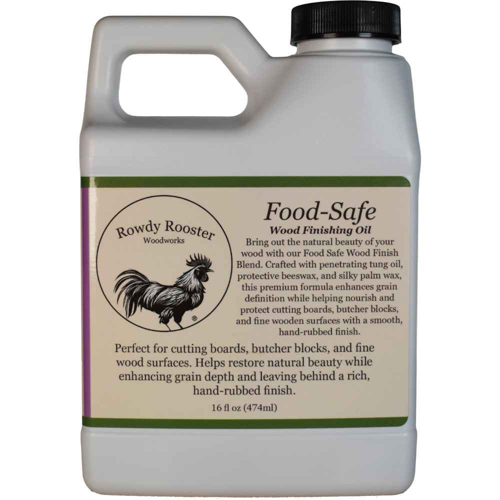 Food Contact Safe Wood Finishing Oil (16 fl.oz) – Tung Oil, Walnut Oil & Beeswax Conditioner for Cutting Boards, Butcher Blocks & Wood Furniture