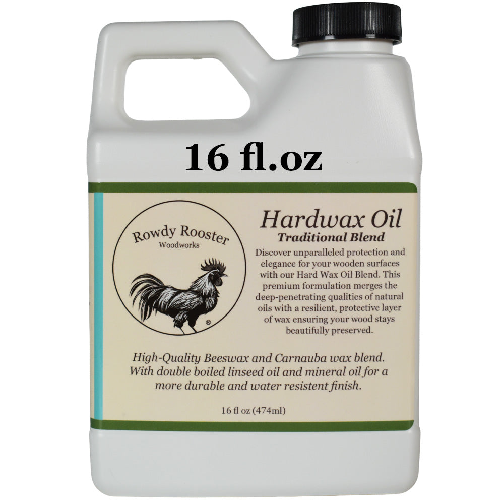 Traditional Hard Wax Oil - Durable Satin Finish with Mineral Oil, Hard Wax, and Linseed Oil for a Beautiful protective Wood Finish. Ideal for bare wood, furniture and more.-USA Made (16 fl.oz)