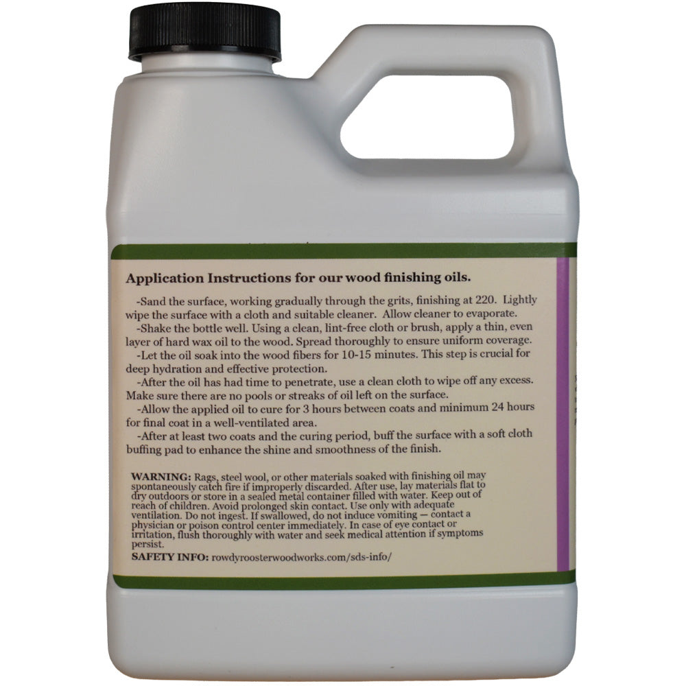 Food Contact Safe Wood Finishing Oil (16 fl.oz) – Tung Oil, Walnut Oil & Beeswax Conditioner for Cutting Boards, Butcher Blocks & Wood Furniture