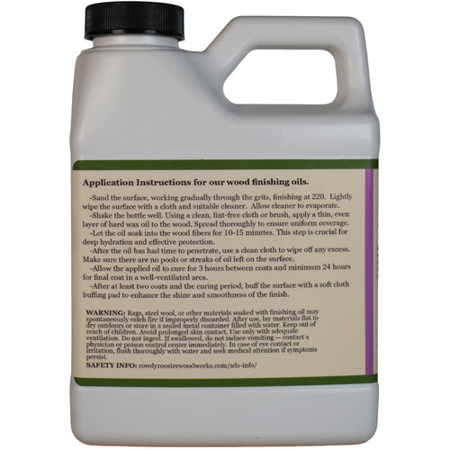 Food Contact Safe Wood Finishing Oil (16 fl.oz) – Tung Oil, Walnut Oil & Beeswax Conditioner for Cutting Boards, Butcher Blocks & Wood Furniture