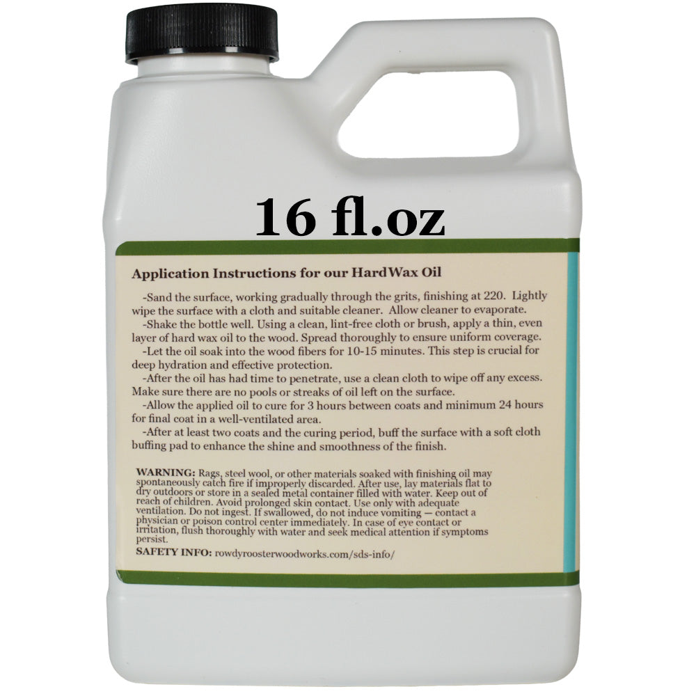 Traditional Hard Wax Oil - Durable Satin Finish with Mineral Oil, Hard Wax, and Linseed Oil for a Beautiful protective Wood Finish. Ideal for bare wood, furniture and more.-USA Made (16 fl.oz)